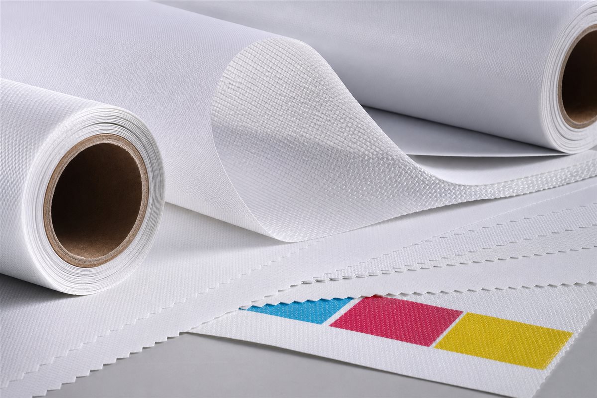 PP advertising fabric rolls and print-ready woven samples